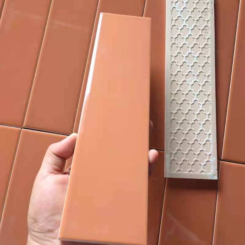 3"x12" Subway Ceramic : Glossy สีน้ำตาลคาราเมล / ตรม.