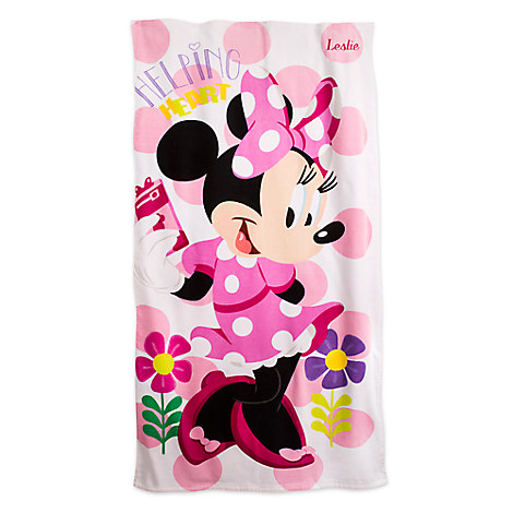 ฮ Minnie Mouse Happy Helpers Beach Towel from Disney USA ของแท้100% นำเข้า จากอเมริกา