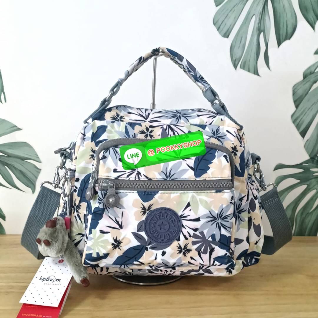 KIPLING Square Handbag & Shoulder bag กระเป๋าถือหรือสะพายข้าง ขนาดกลาง วัสดุ Polyester 100%