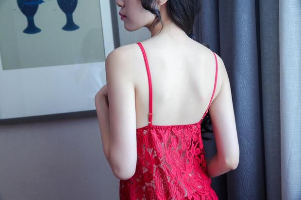ชุดนอนเซ็กซี่ ชุดนอนแต่งลูกไม้ฉลุสีแดง สวยเซ็กซี่มากๆคะ