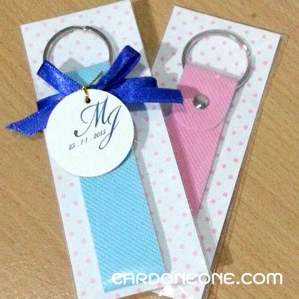ของชำร่วยที่ใส่พวงกุญแจหนังเทียม