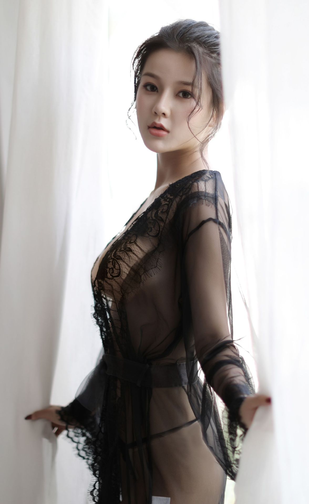 ชุดคลุมนอน ชุดคลุม ซีทรู ชุดคลุม ซีทรูสีขาว แต่งลูกไม้ สวย หรู งาน เซ็กซี่มากๆคะ สำเนา