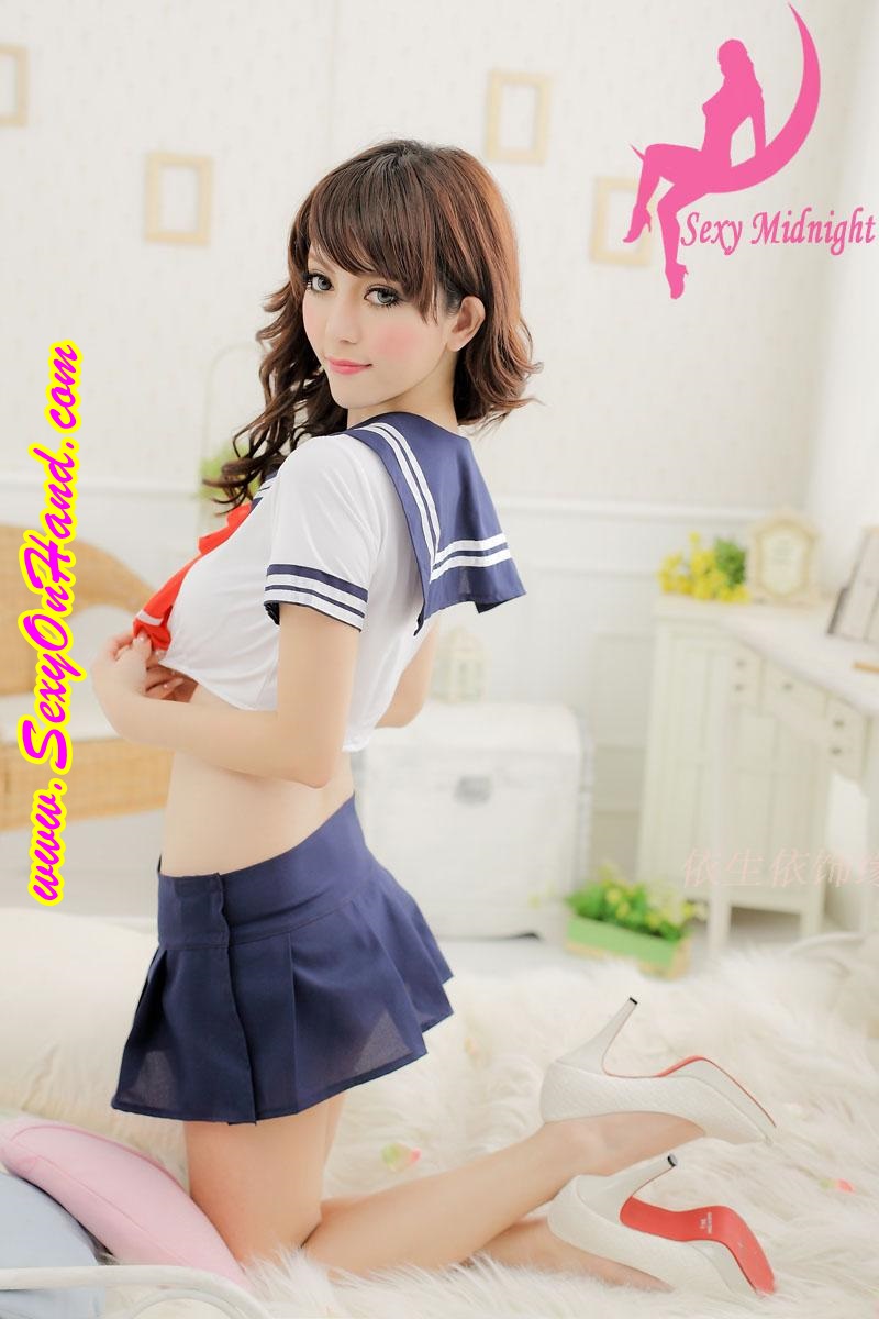 ชุดคอสเพลย์ นักเรียน ญี่ปุ่น ปกทหารเรือ เอวลอย .. สวย เปรี้ยว มั่ก