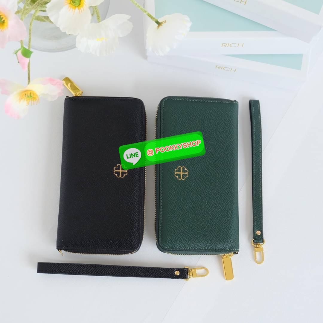 KEEP • Super Rich Collection 8 ( Long Wallet )• กระเป๋า สตางค์ขนาดยาว ซิปรอบ ภายใน จุของคุ้ม ใส่บัตร ใส่มือถือ มีช่องใส่เหรียญแยกอีกด้าน ใส่แบงค์พันได้ไม่ต้องพับ ใบจริงสวยมาก ได้ไปรับทรัพย์ทวีคูณแน่นอนค่ะ Don’t miss !!