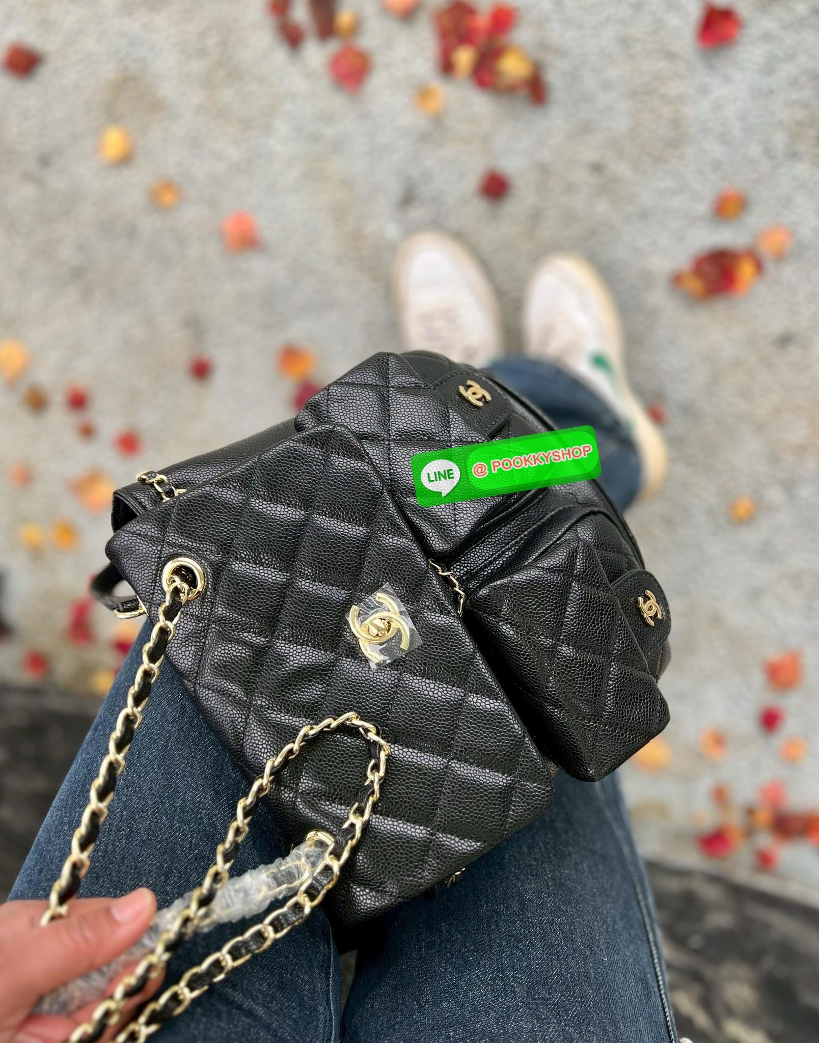 CHANEL DUMA CAVIAR BACKPACK ((vip gift ตปท.)) 🔖พร้อมส่ง! อย่ารอช้าที่จะสวยกันค่าาสาวๆ กับกระเป๋าสะพายหลัง หนังคาเวียร์นิ่มลายสวยค่ะ
