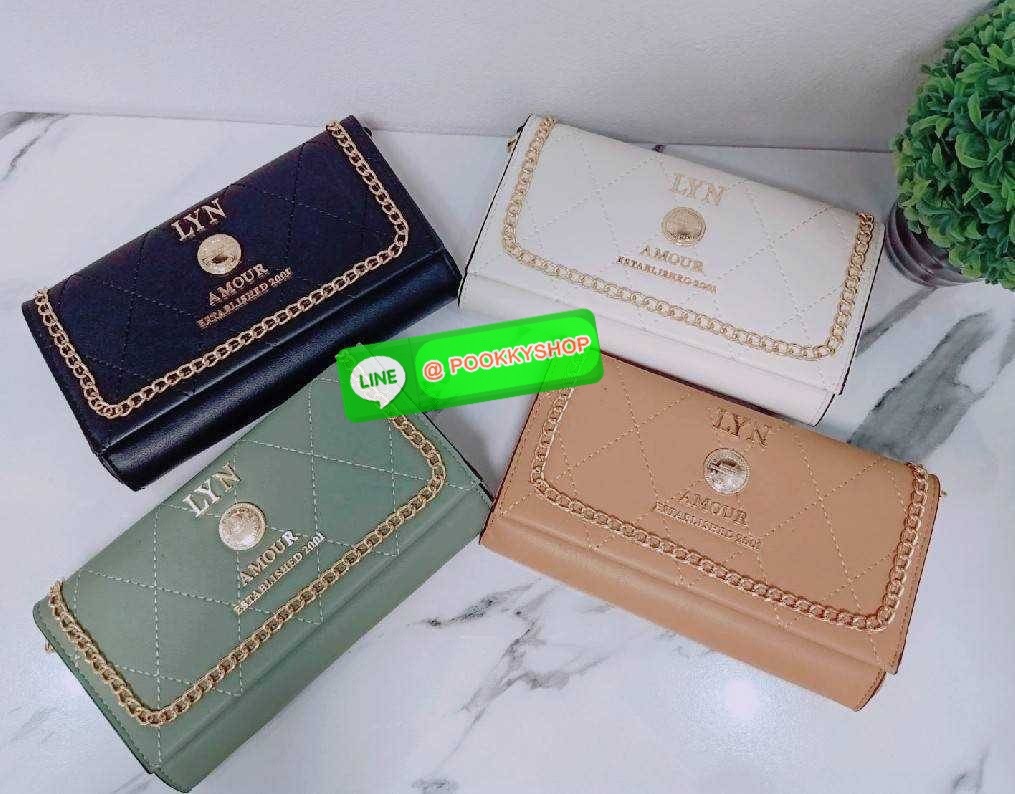 Lyn กระเป๋าสตางค์ สะพายข้าง คอลเล็คชั่นใหม่ สายสะพายสามารถถอดออกได้นะคะ