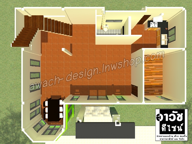 C0120 แบบบ้าน 2 ชั้น 3 ห้องนอน