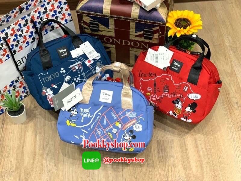 ANELLO กระเป๋าสะพายข้าง SHOULDER MINI DISNEY X ANELLO รุ่นDT-G009 กระเป๋าสะพายข้างรุ่นใหม่จากDisney x anello ซีรีย์ Let's travel with Mickey ซีซั่น 2 คอลเลคชั่นใหม่ที่มีการนำทั้ง 5 ประเทศ เอาสถานที่มาวางบนตัวกระเป๋าและมีตัวการ์ตูนสุดคลาสสิคอย่าง Mick