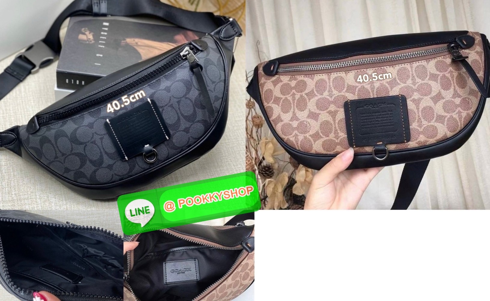 Coach 40345 Rivington Belt Bag In Signature Canvas สายแฟต้องร้องว้าว “ลายมีอยู่ทั่วไป…แต่ลายที่มี C อยู่ด้วย ใครเห็นก็รู้ว่า ‘เท่แบบ Coach’” Coach Charter Belt Bag ลาย C สุดเก๋ ทรงโค้งครึ่งวงรี คาดอกได้เท่ คาดเอวก็เก๋ ใครใส่ก็หล่อดูดี มีเอกลักษณ์เฉพาะตัว!