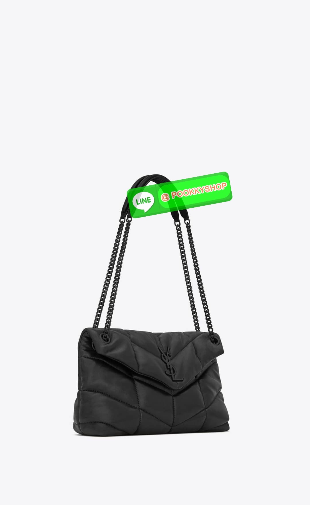 SAINT LAURENT Loulou Puffer Small shoulder bag material: leather internal details: fabric lining, internal zipped pocket colour of fastening: gold tone hardware adjustable chain and leather shoulder strap magnetic fastening