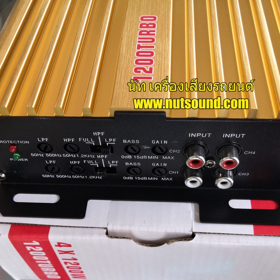 เพาเวอร์แอมป์ class d 4ch 4x1200W รุ่น 1200turbo เพาเวอร์แอมป์รถยนต์ คลาสดี 4 ch ขับกลางแหลม หรือซับ