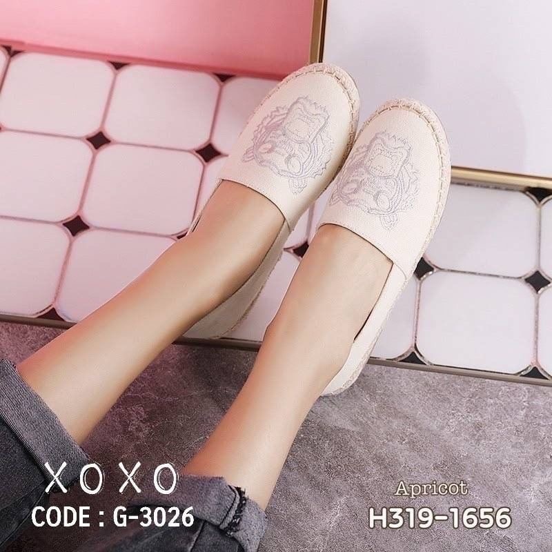 สินค้าพร้อมส่ง คัชชูผ้าแคนวาส ปักหน้าเสือ ผ้านุ่มใส่สบาย ด้านในเย็บนวม พื้นนุ่ม แมทส์ชุดง่าย ใส่เสื้อผ้าได้หลากหลาย