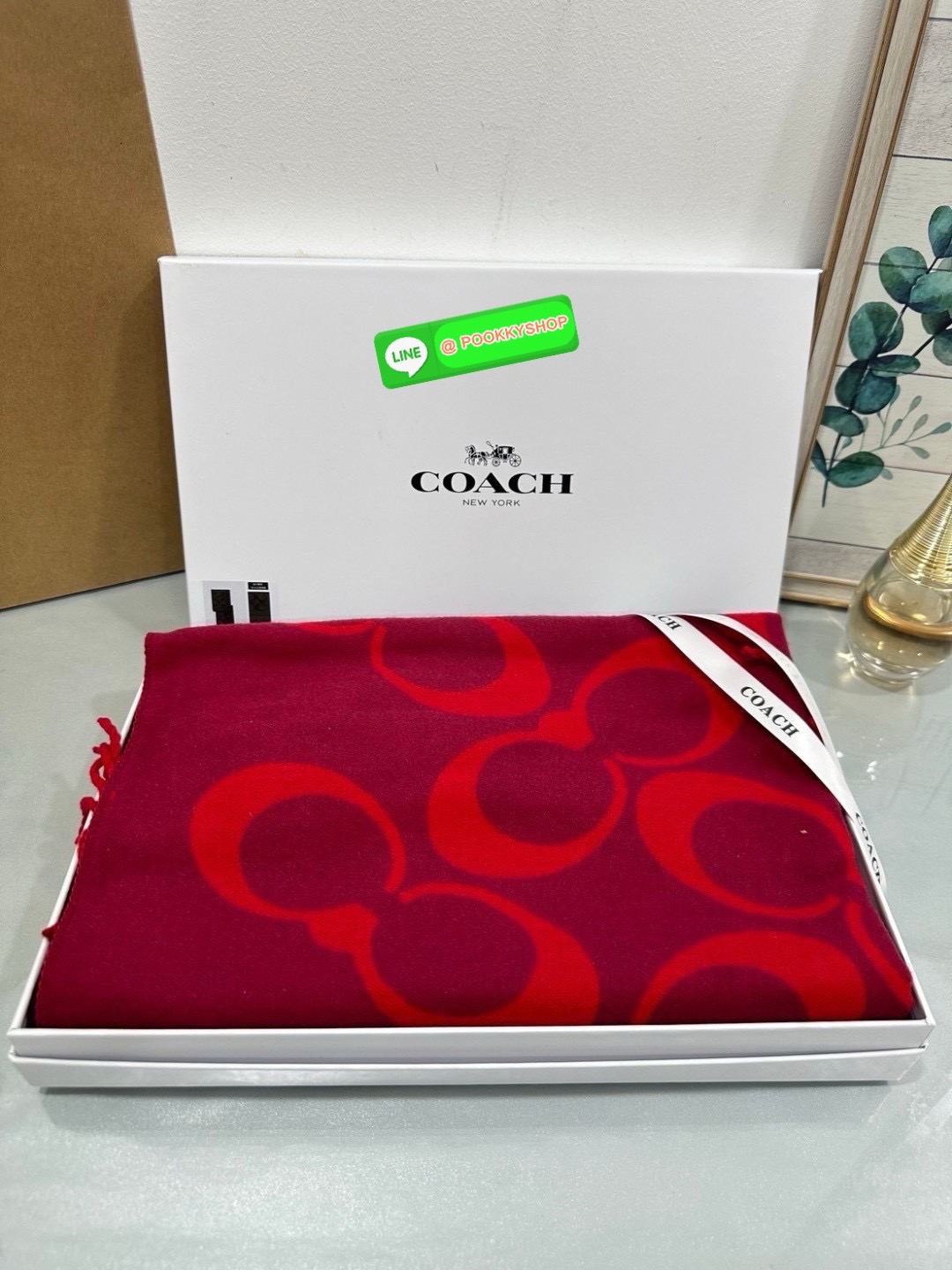 ðCoach Signature Silk and Wool Wrap Scarf ð 70% Wool and 30% Silk āļāđāļēāļāļąāļāļāļ Coach āļāļ·āļāđāļŦāļāđ āļāļāļŠāļąāļāļ§āđāļāļŠāļĄāđāļŦāļĄ āđāļāļ·āđāļāļāļļāđāļĄ āļĨāļēāļĒ Signature Coach Signature Silk and Wool Wrap Scarf Oatmeal