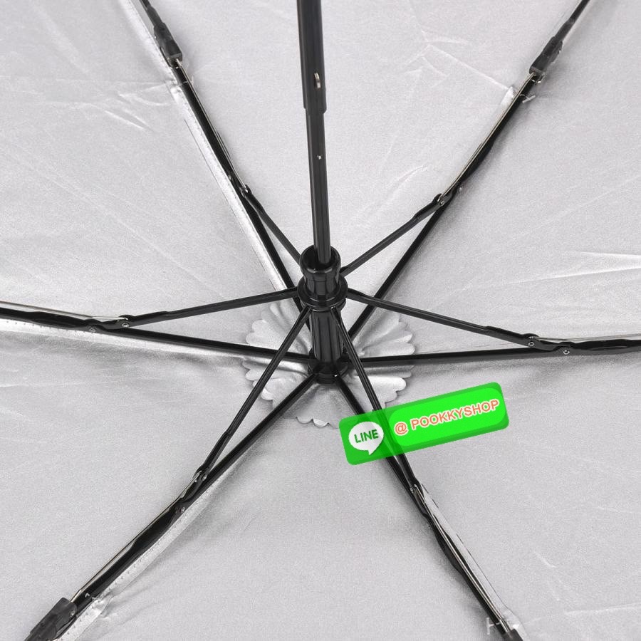 kusuguru Japan ร่มพับมีผ้าคลุม กันแดด กันฝน ป้องกันรังสียูวี สำหรับผู้หญิง ร่มพับ Parlor Suzuran-do