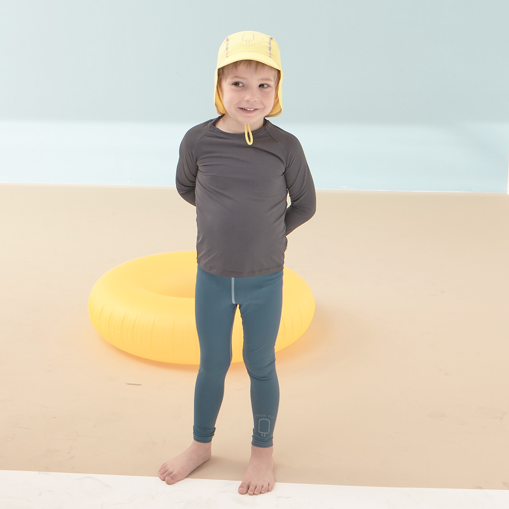 Kidsumplay Kids UV Swim Flap Cap หมวกกันแดดสำหรับยาวปิดคอ
