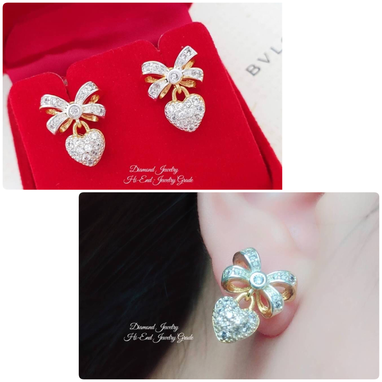 New Arrival !!! ต่างหูเพชรสวิสแท้ เพชรคัดเกรดอย่างดีค่ะ งานอย่างดีค่ะ รับประกันคุณภาพเลยค่ะ รุ่นนี้ดีไซส์สวย ใช้แม่พิมจากร้านเพชรเลยคะ งานสวยมากกกก ใส่ออกมาน่ารักจิงๆ แม่ค้าแนะนำอย่างแรงค่ะ เพชรสวยวิ้งวาวมากกกกกๆๆๆค่ะ