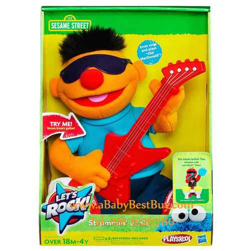 ฮ Sesame Street PLAYSKOOL LET'S ROCK! Strummin' Ernie (พร้อมส่ง)