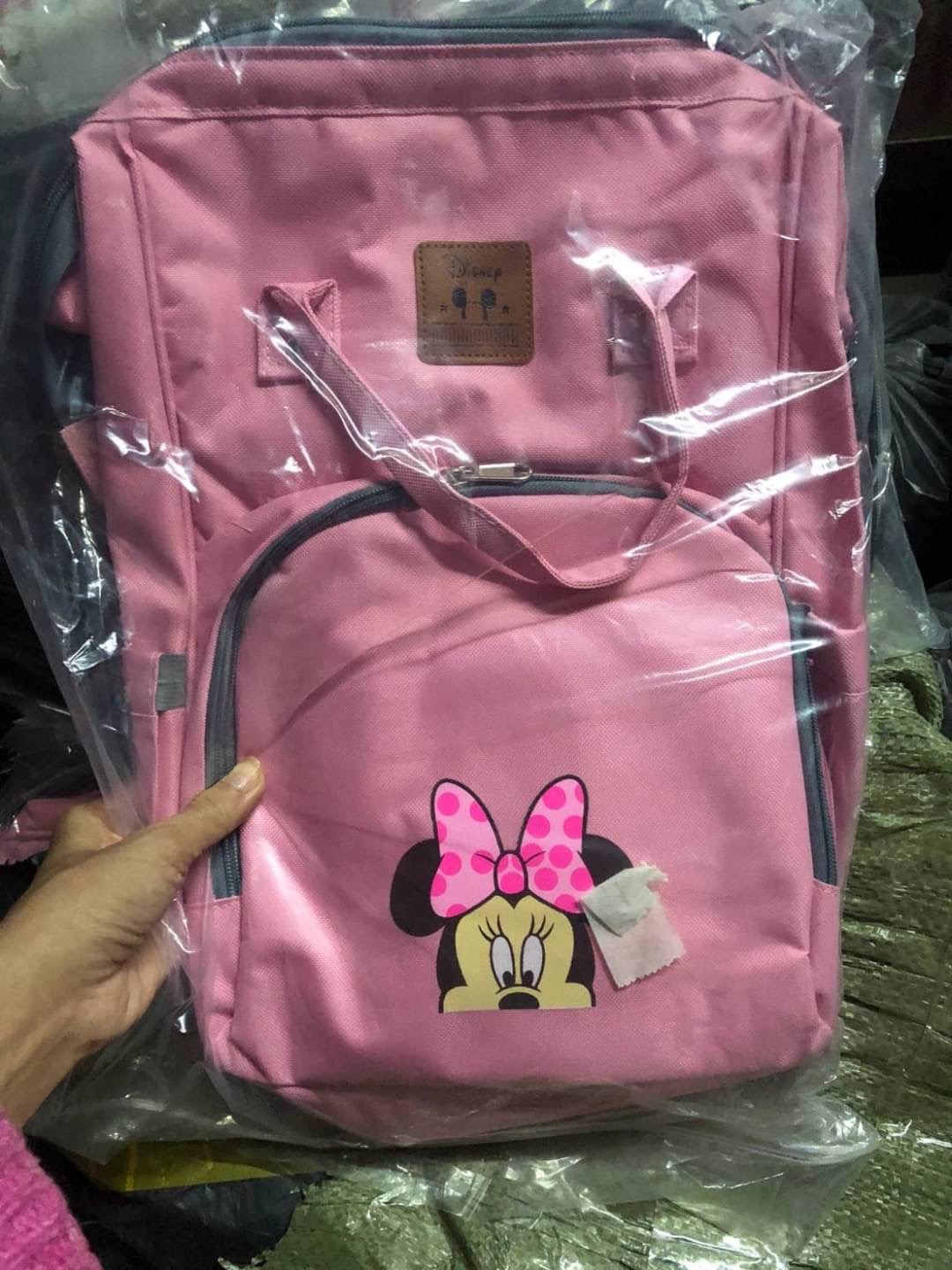 พร้อมส่ง กระเป๋าเป้อเนกประสงค์ B209 งานนำเข้าน่ารักมาก งาน disney สีชมพูมินนี่ สีดำมิกกี้เมาส์ งานผ้าหนา กันน้ำ จุของเยอะมาก ห้ามพลาดเลยจ้า