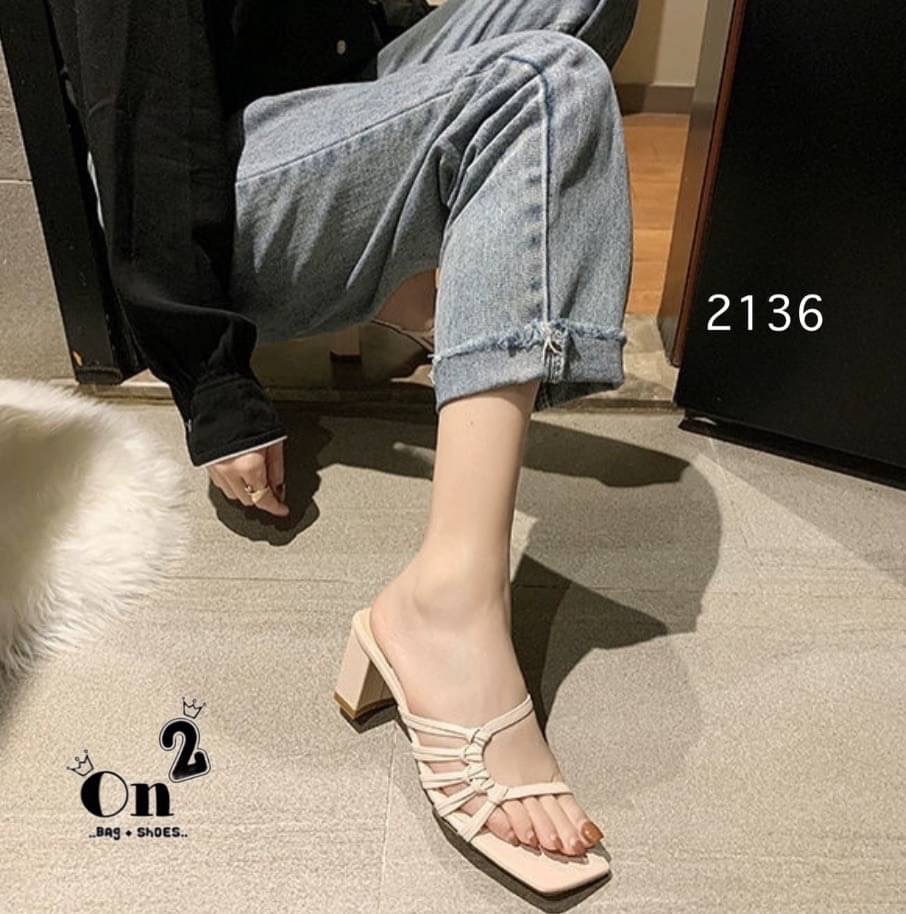 แบบใหม่พร้อมส่ง...รองเท้าส้นสูงสวมหน้าดีไซน์หนังสานงานเรียบเก๋สีพาสเทลสวยๆพร้อมส่ง3 สี