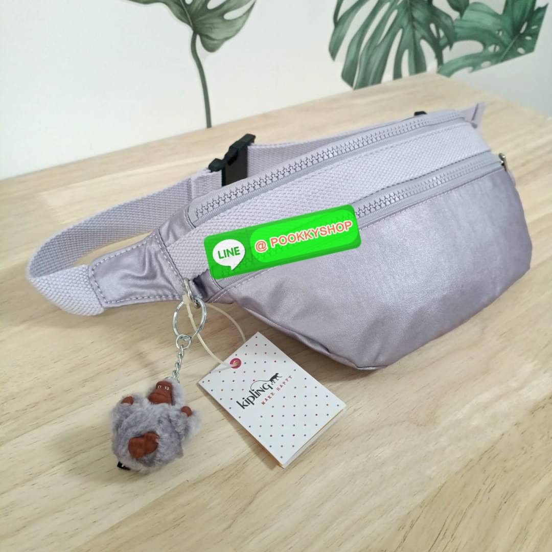 KIPLING YASEMINA Fanny Pack ซับในสีพื้น หัวซิปโลหะไม่มีอักษรแบรนด์ กระเป๋าคาดอกหรือคาดเอว วัสดุด้านนอก Nylon +polyester