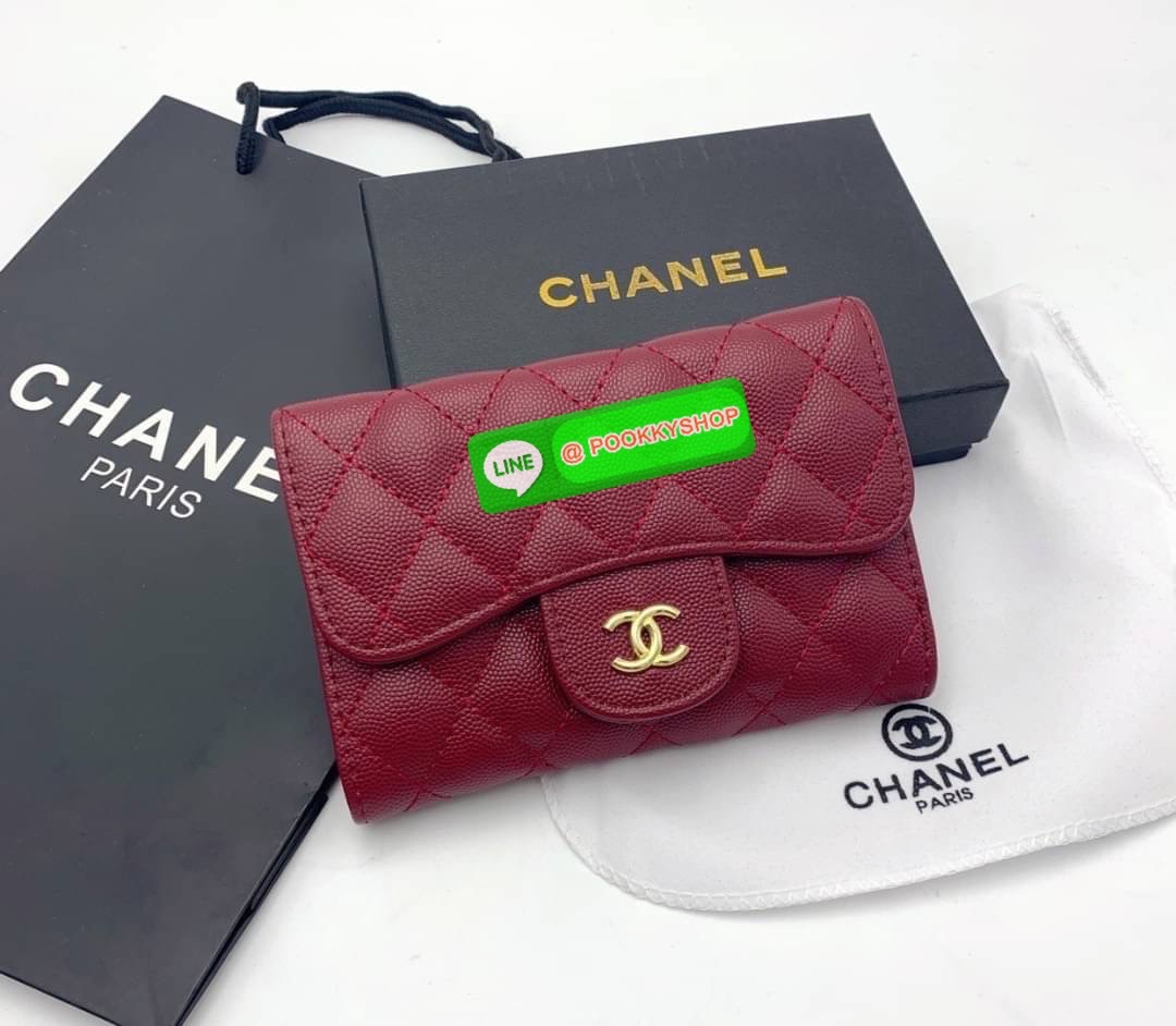 กระเป๋าสตางค์ Chanel (กลาง) CLASSIC MEDIUM FLAP WALLET CAVIARSKIN LEATHER