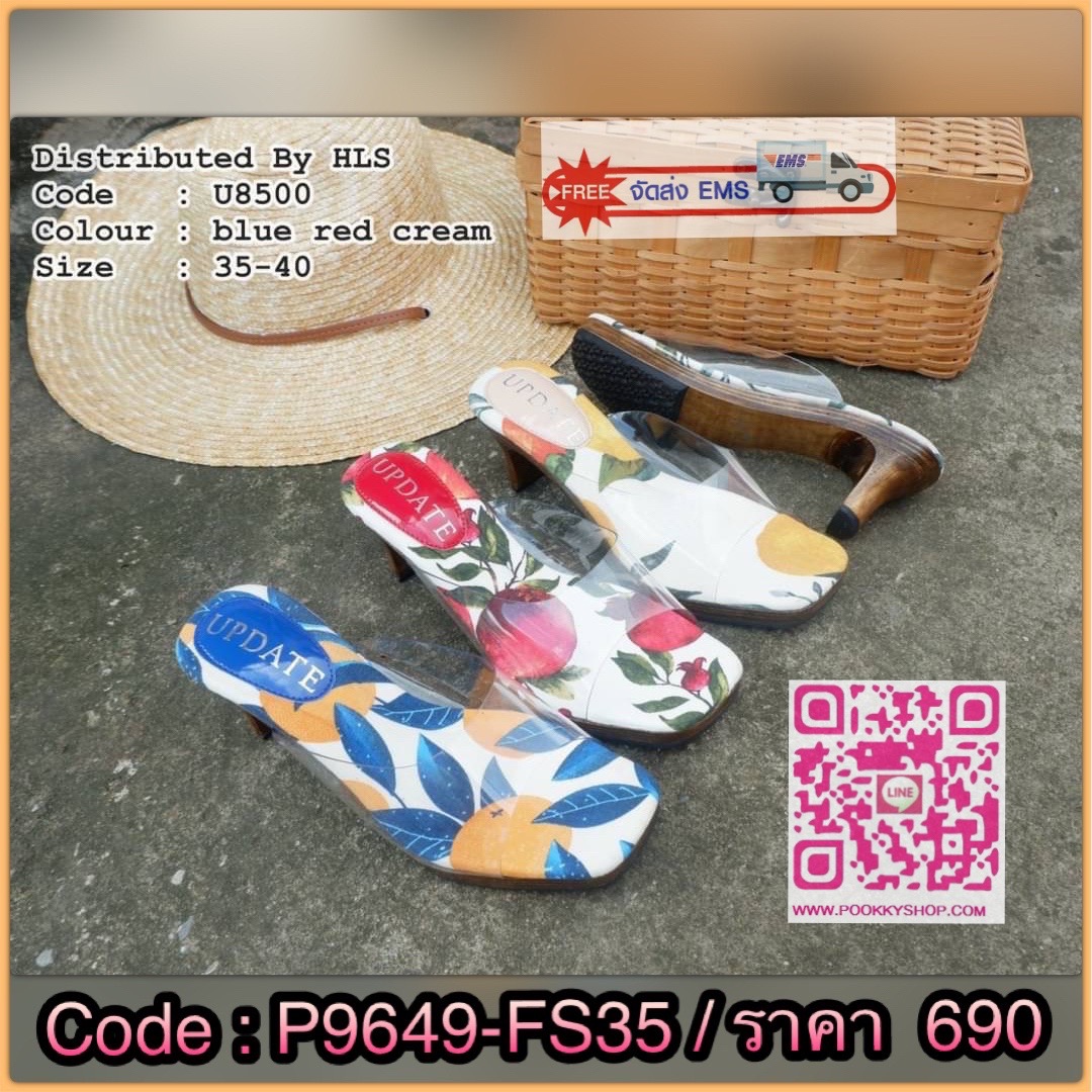 🌼🌼 ...แบบใหม่มาแล้วคะ พร้อมส่งคร่าา🙏🏻🙏🏻 !! รองเท้าส้นสูง maxi สูง 2.5" ทรงสวมหน้าตัด สวมพลาสติกใส พื้นงานผ้าแคนวาสพิมพ์ลายดอกไม้หวานๆ ใส่สบายๆชิวๆ