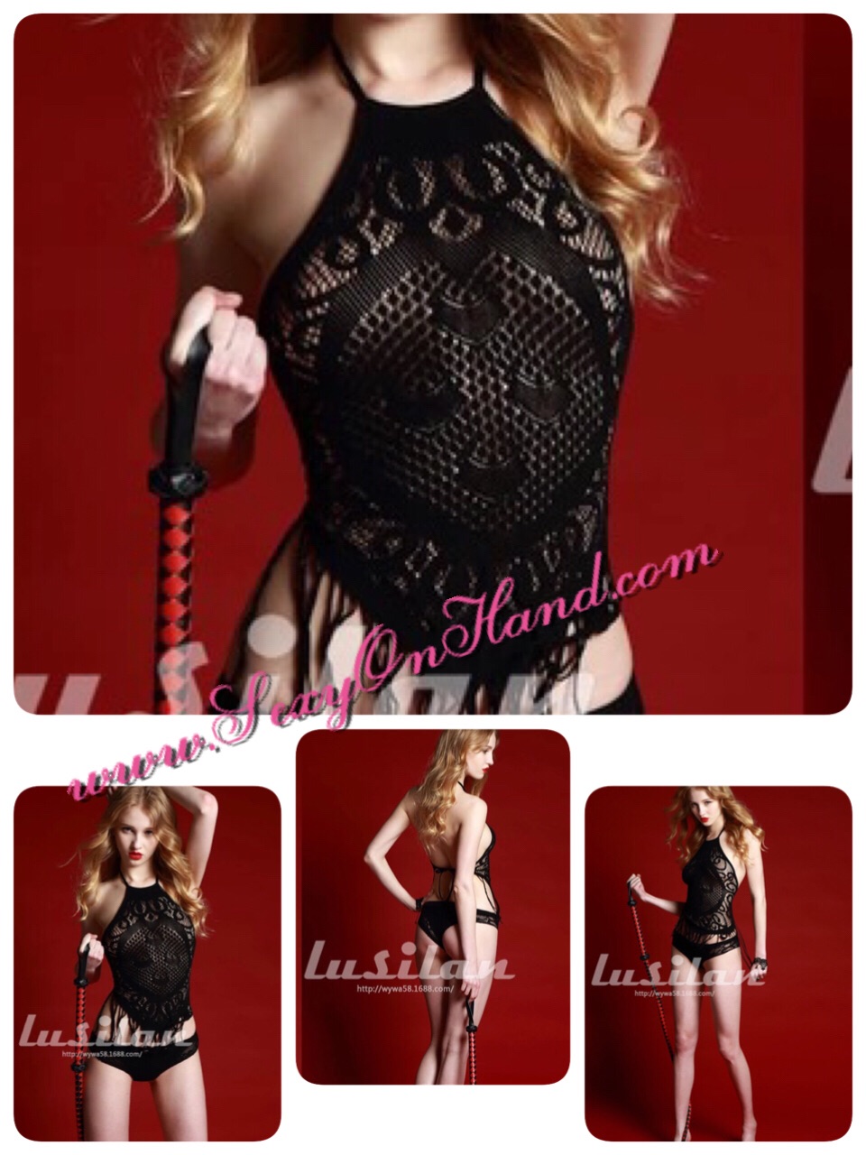 ชุดทูพีซ คล้องคอ สีดำ ถักลายในตัว เนื้อตาข่ายถัก เกรดพิเศษ ยืดหยุ่นได้สูงมาก สวมใส่ นุ่มสบายคะ