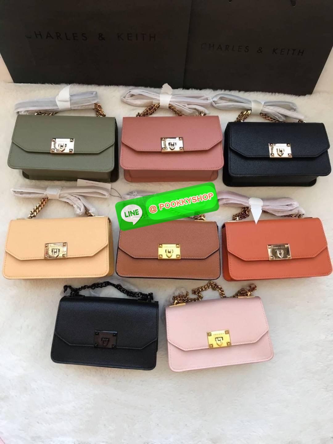 กระเป๋า Ck (charles&keith) หน้าล๊อคคอลเลคชั่นใหม่