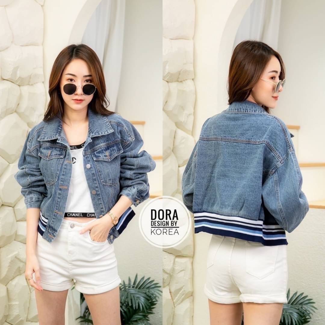 พร้อมส่ง!!! Jacket jeans เอวสปอร์ตสวยมาก ยีนฟอก ดีเทลเก๋มากไม่ซ้าใคร ใส่ได้ตลอด ต้องมีค่ะ สวยเท่ครบจบเลย