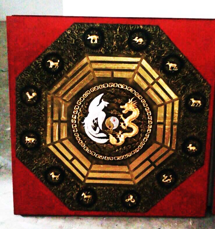 ภาพมงคล เสริมดวง ฮวงจุ้ย ( เงิน ทอง สุขภาพ ไหลเวียนดี ) ขนาด 1 x 1 เมตร