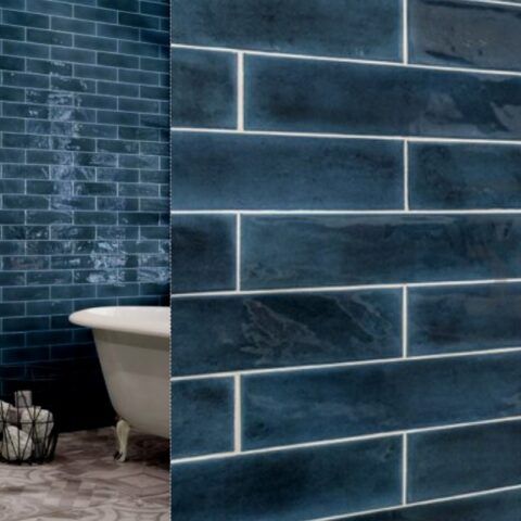 กระเบื้อง 3x12 นิ้ว รุ่น Gradient สีน้ำเงินเข้ม (Dark Blue)