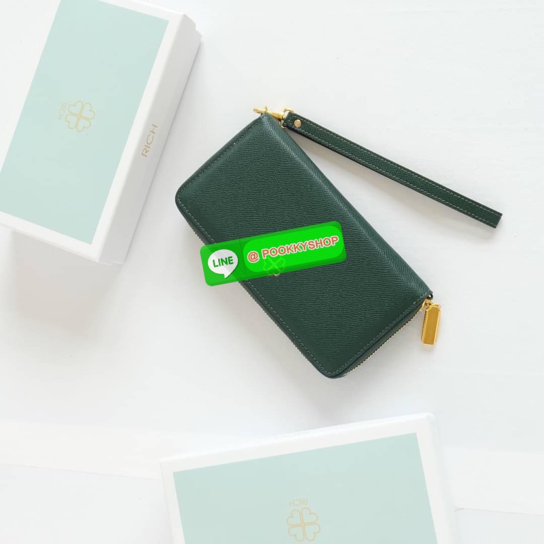 KEEP • Super Rich Collection 8 ( Long Wallet )• กระเป๋า สตางค์ขนาดยาว ซิปรอบ ภายใน จุของคุ้ม ใส่บัตร ใส่มือถือ มีช่องใส่เหรียญแยกอีกด้าน ใส่แบงค์พันได้ไม่ต้องพับ ใบจริงสวยมาก ได้ไปรับทรัพย์ทวีคูณแน่นอนค่ะ Don’t miss !!