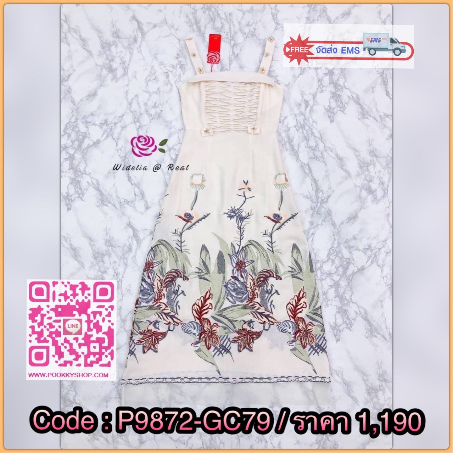 Dress เดรสสายเดี่ยวตัวยาวแสนสวย งานปักนะคะ ปักมาได้สวยงามมากๆ เนื้อผ้าอย่างดีมีความหนาพอประมาณ ช่วงสายปักร้อยครีสตัล ลวดลายของผ้าสวยหรูไฮโซสุดๆ งานเกรดพรีเมี่ยม งานสวย ทรงเป๊ะ คัตติ้งเนี๊ยบ รุ่นนี้แนะนำเลยจ้าโทนสีนี้ใส่แล้วดูแพงมากๆน๊า รับรองใส่ออกมาไม่ผิ