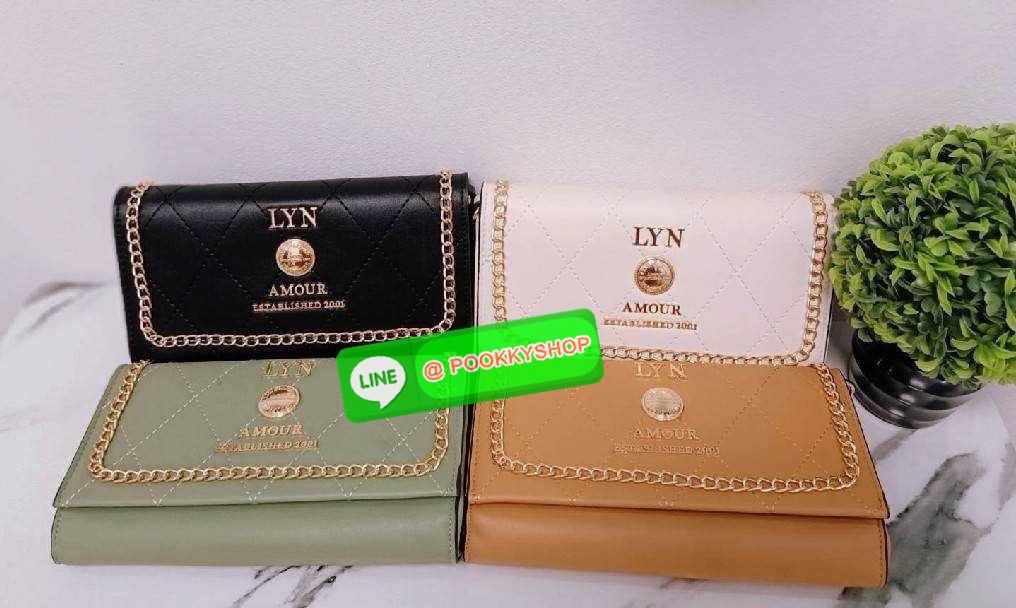 Lyn กระเป๋าสตางค์ สะพายข้าง คอลเล็คชั่นใหม่ สายสะพายสามารถถอดออกได้นะคะ