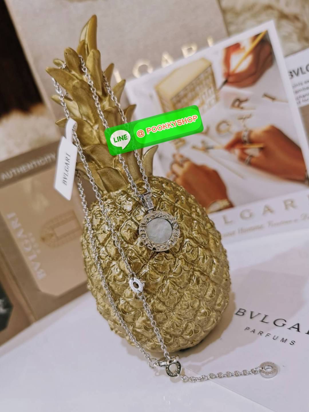 พร้อมส่งไอเท็มหายาก(!!) ห้ามพลาด(!!) Rare items(!) “BVLGARI” NECKLACE VIP GIFT WITH PURCHASE ORIGINAL PACKAGE (GWP) ของกำนัลสุดเลอค่าจากการแลกคะแนนสะสมสำหรับลูกค้า VIP BVLGARI PARFUMS Membership ไอเท็มหายากชวนสะสมดีไซน์โรมันสุดคลาสสิคสวยเลอค่าด้านหนึ่งสีด