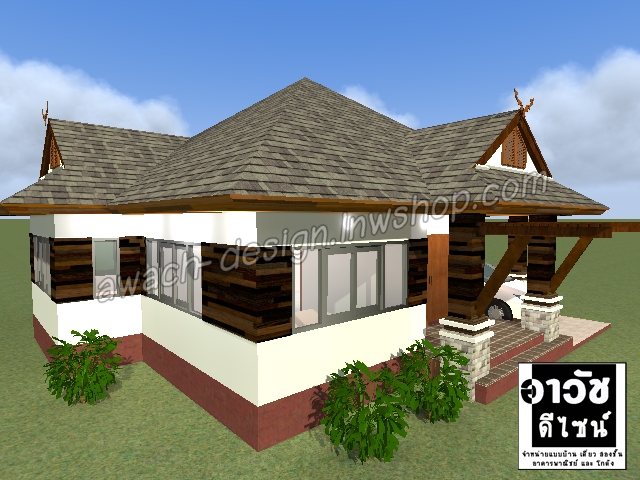 B104 แบบบ้านชั้นเดียว 2 ห้องนอน