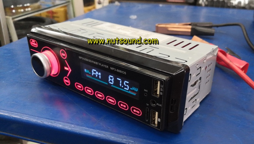 วิทยุติดรถยนต์ เครื่องเล่น 1 din USB และ SD CARD พร้อมระบบ BLUETOOTH (no cd)