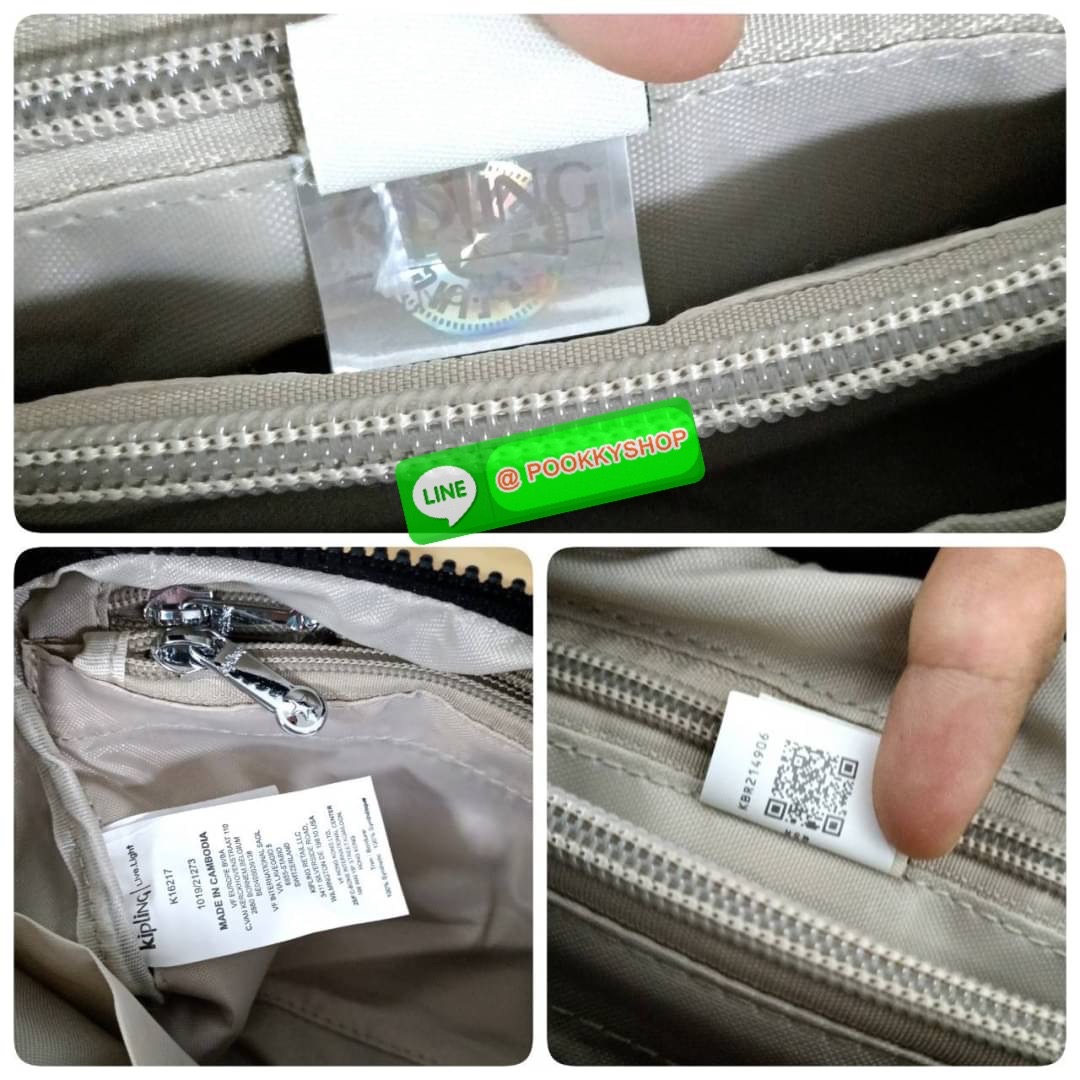 KIPLING Monkey program K16217 Seoul up sling bag รุ่น 3 ซิป สะพายข้าง ขนาดเล็กทรงสี่เหลี่ยมผืนผ้า วัสดุ Nylon 100% หลสกหลายฟังก์ชั่นใช้งาน ครบครันในใบเดียว