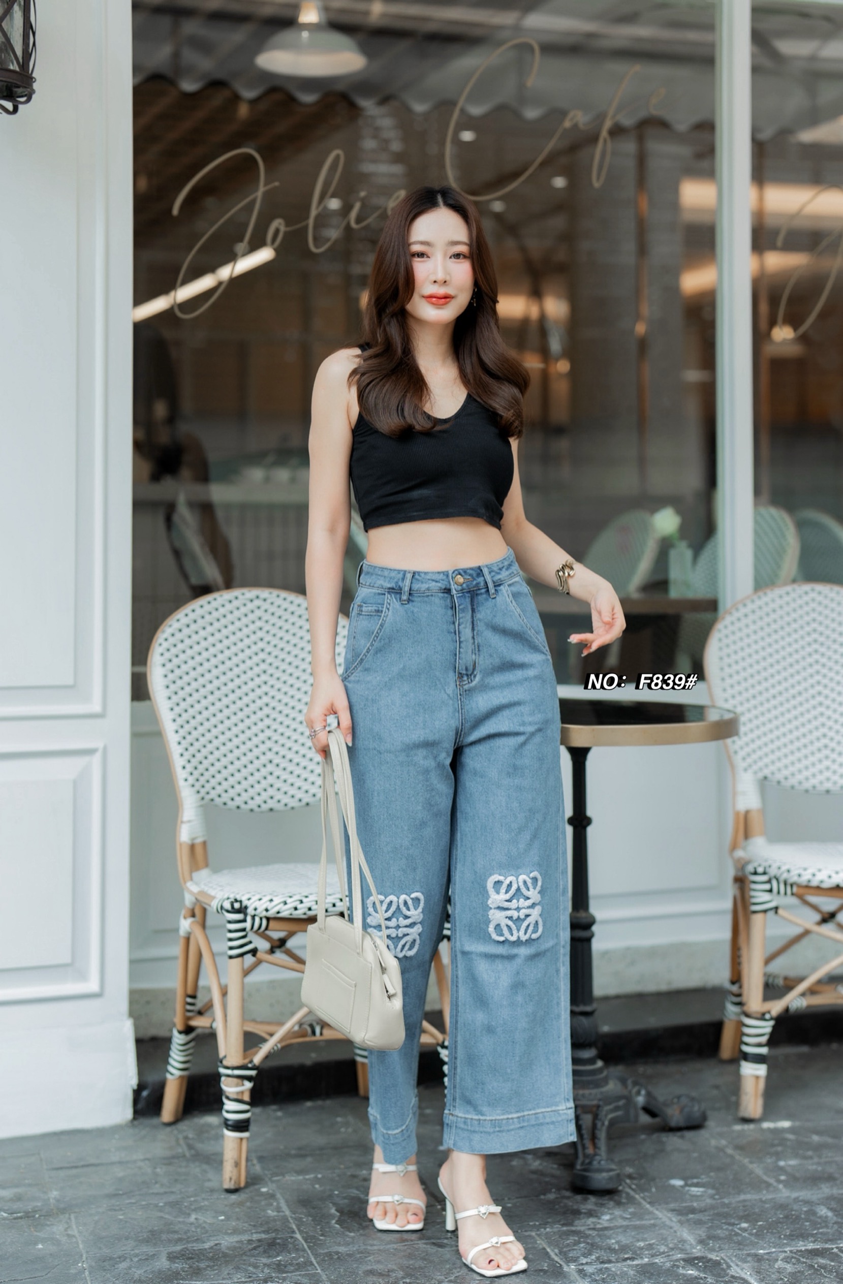 กางเกงแฟชั่น No. RGF839# -กางเกงยีนส์ขา9ส่วน ทรงมาใหม่คะ ทรงนี้ปีนี้มาแรงมากค่ะ ปลายขาเย็บ