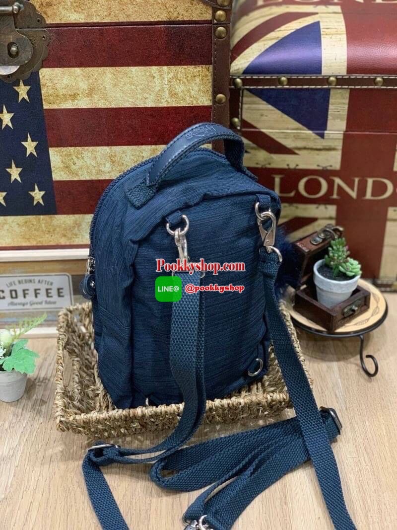 Kipling alber solid Convertible mini backpack (HD7349) กระเป๋าเป้ขนาดมินิ สไตล์3in1 ที่สามารถถือ/สะพายข้างหรือเป็นเป้ก็ได้ มีช่องซิปใช้งาน2ช่อง ภายในแบ่งเป็นช่องเล็กใส่ของจุกจิก ด้านหน้าเพิ่มช่องเล็กเปิดปิดด้วยกระดุมแม่เหล็ก มาพร้อมพวงกุญแจลิงขนปุกปุยและส