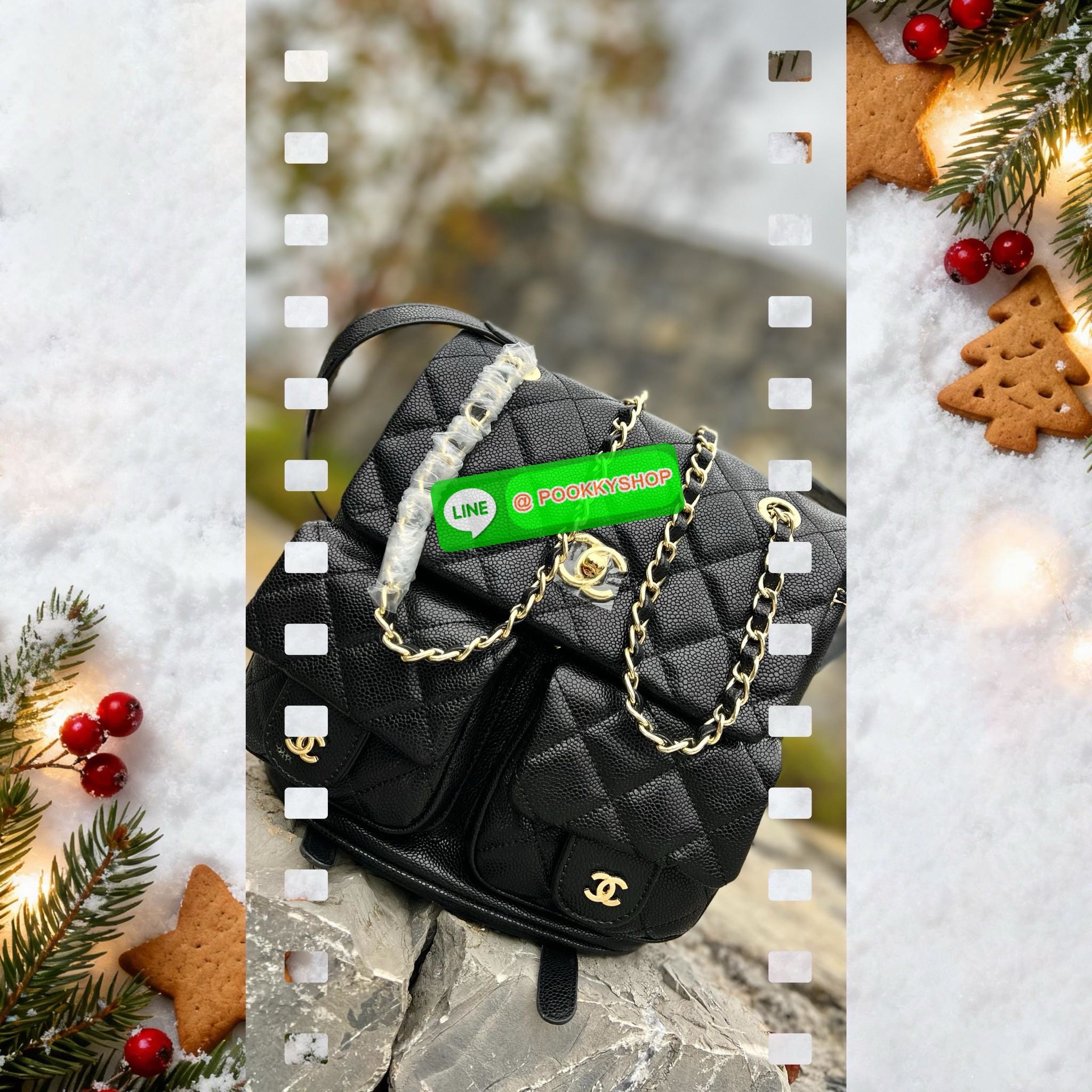 CHANEL DUMA CAVIAR BACKPACK ((vip gift ตปท.)) 🔖พร้อมส่ง! อย่ารอช้าที่จะสวยกันค่าาสาวๆ กับกระเป๋าสะพายหลัง หนังคาเวียร์นิ่มลายสวยค่ะ