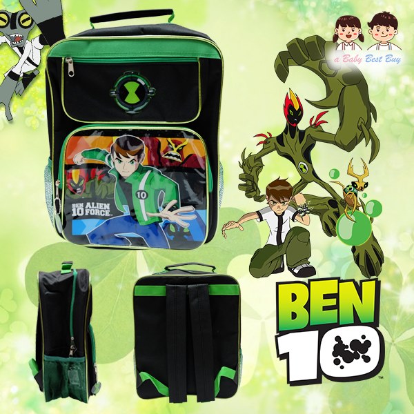 'Cartoon Network ฺBEN10 Backpack - กระเป๋าเป้สะพายหลัง ลายเบ็นเท็น กระเป๋านักเรียน ของแท้ ลิขสิทธิแท้ (14 นิ้ว)