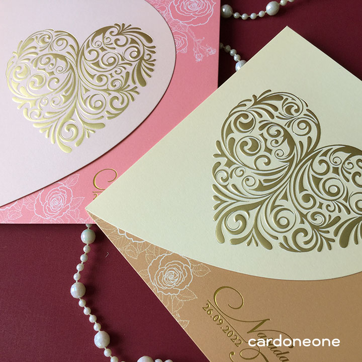 การ์ดแต่งงานคลาสิค สีพาสเทล