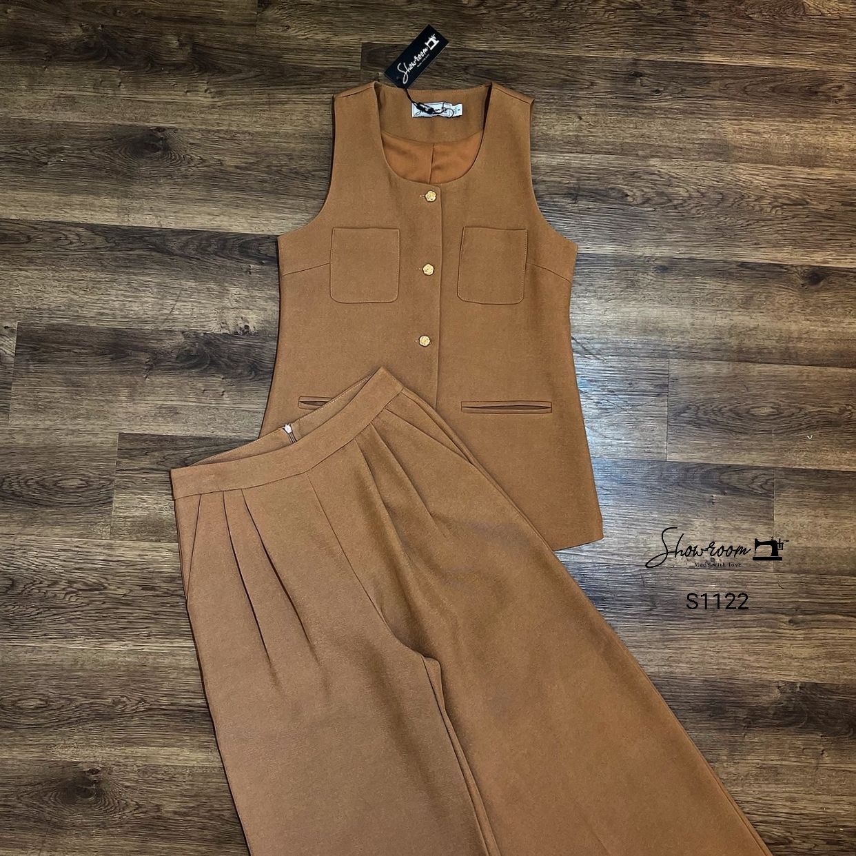 ชุดเซทแฟชั่น ชุดเซ็ทผ้าดีมาก บุซับ อัดกาว เสื้อ+กก.ขายาว ตัวเสื้อคัตติ้งเนี้ยบ