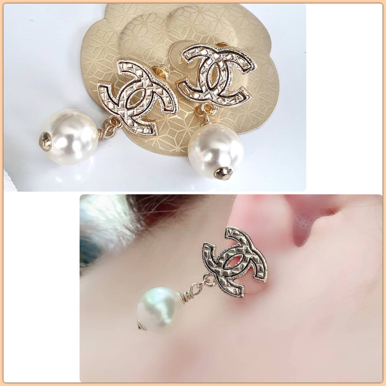 Hi-End Quality !!!! ((งาน 1:1 เกรด ดีที่สุดในท้องตลาด)) Chanel Earring ต่างหูมุกชาแนล งานซุปเปอร์ไฮเอนคะ งานเกรดแพงที่สุดในตลาด น้ำหนักใกล้เคียงของจริงที่สุด งานอย่างดี อะไหล่เงาวับ วิ้งมาก สั่งผลิตจากต้นแบบแท้ ดาราเซเลปใส่กันแทบทุกคน ใส่ได้ตลอดไม่ตกเทรน