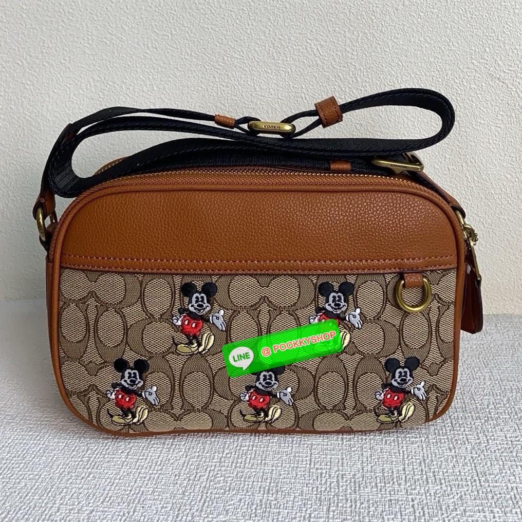 Coach CL960 Disney X Coach Graham Crossbody In Signature Jacquard With Mickey Mouse Print Men Women Crossbody Sling Bag