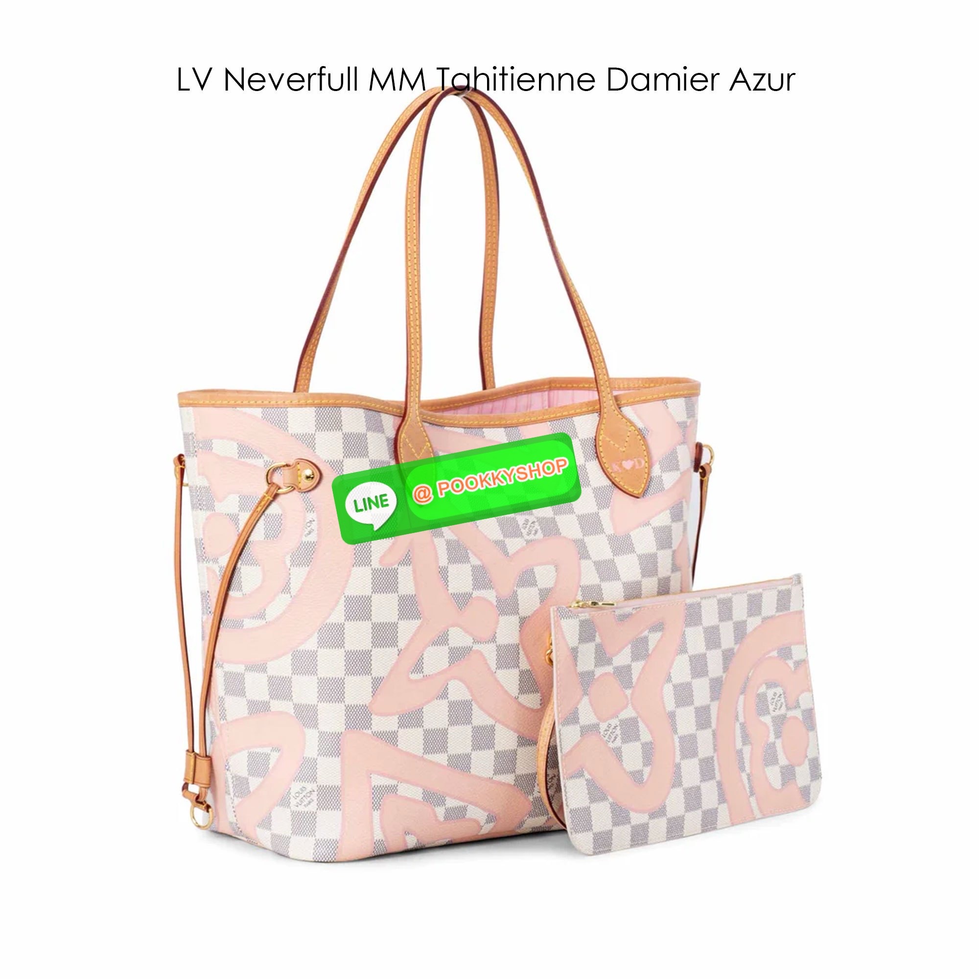 🕊️ พร้อมส่ง | LV Neverfull MM Tahitienne Damier Azur / Capri Monogram กระเป๋าทรงโท้ทใบใหญ่ ดีไซน์ใหม่ สีสันลวดลายโดดเด่นไม่ซ้ำใคร แต่งแต้มลงบนกระเป๋าสร้างดีเทลให้ดูมีมูลค่าเพิ่มขึ้น อัพลุคได้เลย มาพร้อมใบลูก เป็นอีกรุ่นที่มีคนใช้เยอะมากๆ ภายในโล่ง