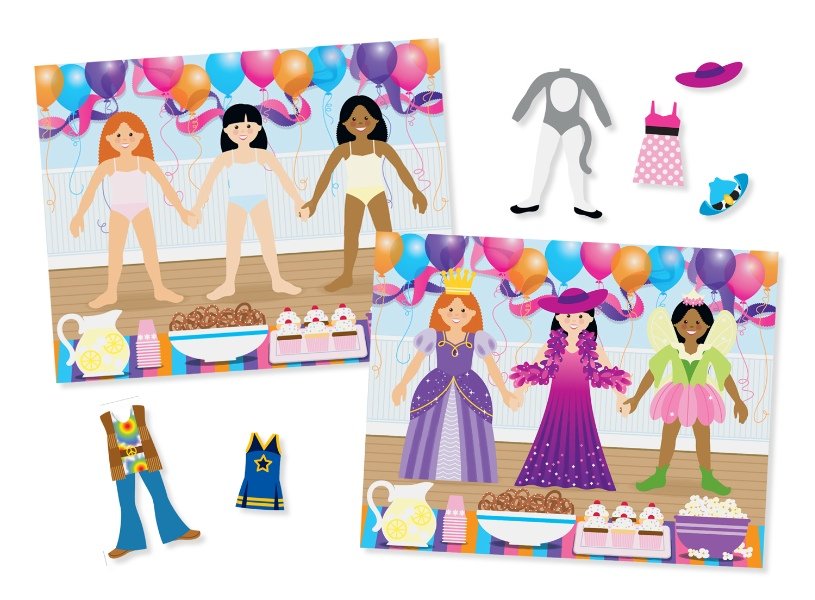 Melissa & Doug Reusable Sticker Pad สติกเกอร์รียูสซาเบิลสารพัดแบบพร้อมฉากหลัง