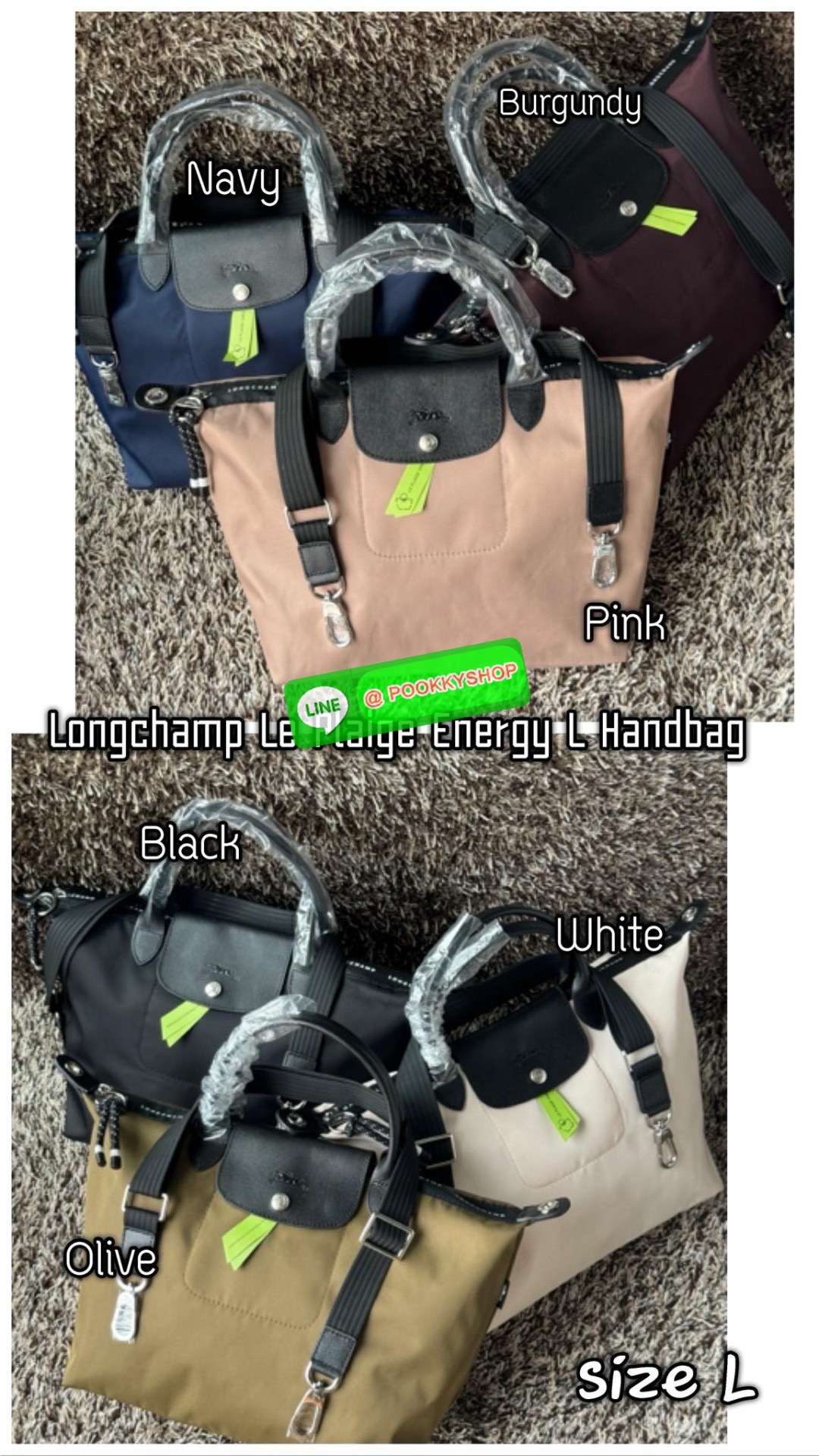 Large Longchamp LE PLIAGE ENERGY L HANDBAG LE PLIAGE รีไซเคิล ECONYLสไตล์สปอร์ต ทันสมัย และใช้งานได้จริง น้ําหนักเบา กระเป๋าใบนี้เป็นเครื่องประดับที่มีเสน่ห์ในอุดมคติที่จะติดตามคุณในทุกกิจกรรมยามเย็นของคุณ มาพร้อมกับสายสะพายไหล่ปรับได้ สามารถพกพาได้ ทั้งแ