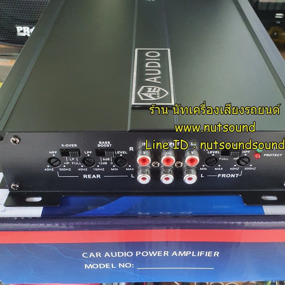 เพาเวอร์แอมป์ รถยนต์ 4 CH ยี่ห้อ AE AUDIO 5000W แอมป์ class ab สำหรับ ขับกลางแหลม